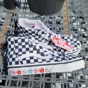 Toddler checkered vans size 8 conversation hearts